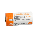 Protected 18350 3.7V 1300mAh battery (10A)